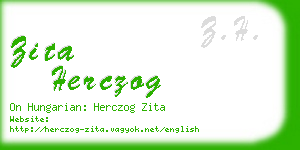 zita herczog business card